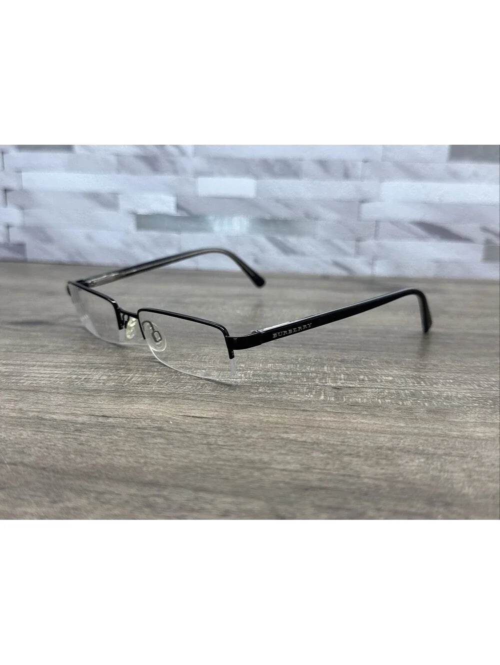 Burberry Eyeglasses Frames Only, B 1012 1001, 50[]19-135, Black, Made in Italy